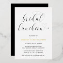 Search for elegant bridal luncheon black gold invitations Bride