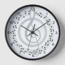 Search for music notes clocks Black and white