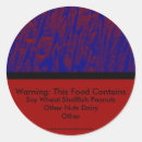 Search for peanut allergy warning stickers Food