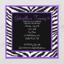 Search for zebra print birthday invitations Wild