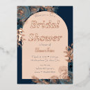 Search for rose gold foil bridal shower invitations Calligraphy