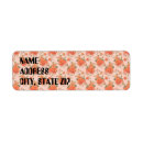 Search for orange flower return address labels Pattern