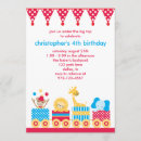 Search for circus train birthday invitations Elephant