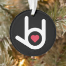 Search for asl christmas tree decorations I love you