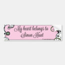 Search for romance love bumper stickers Pink
