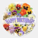 Search for pansy stickers colourful pansies happy birthday
