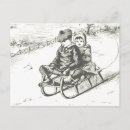 Search for snow sled postcards Boy