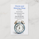 Search for clock business cards Vintage