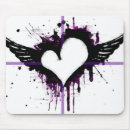 Search for black paint splatter mouse mats Heart