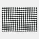 Search for houndstooth wrapping paper Black and white