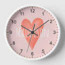 Search for pink heart clocks Cute