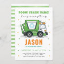 Search for trash truck birthday invitations Boys