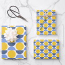 Search for geometric shapes wrapping paper Yellow
