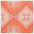 Search for modern floral fabric Orange