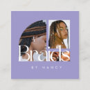 Search for african business cards Braid stylist