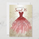 Search for dress birthday invitations Red