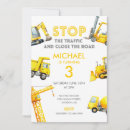 Search for crane birthday invitations Bulldozer