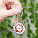 Search for fall flower round key rings Orange