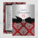 Search for red black quinceanera invitations Silver