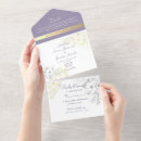 Search for lavender floral wedding invitations Gold