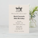 Search for mustache birthday invitations Retro
