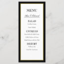 Search for gold border wedding menus Classic