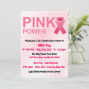 Search for breast cancer pink ribbon invitations Support