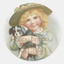 Search for vintage happy birthday stickers Girl