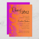 Search for pink orange graduation invitations Colourful