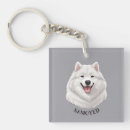 Search for samoyed dog key rings White