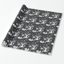 Search for flying bats wrapping paper Witch