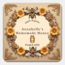 Search for bee and flowers stickers Honeycomb