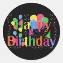Search for colourful designs stickers Birthday