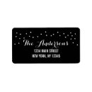 Search for black and white polka dots return address labels Chic