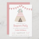 Search for teepee sleepover invitations Pink