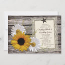 Search for country western lace wedding invitations Sunflower