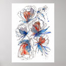 Search for pen and ink drawing posters Flowers