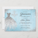 Search for blue and silver quinceanera invitations Sparkle