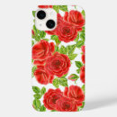 Search for red roses pattern iphone cases Floral