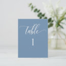 Search for dusty blue table cards Script calligraphy
