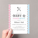 Search for bbq gender reveal invitations Gingham