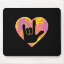 Search for american sign language mouse mats I love you