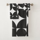 Search for black and white abstract shapes bath towels Retro