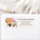 Search for orange fruit return address labels Rustic