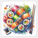 Search for cartoon sushi stickers Japanese food