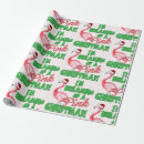 Search for pink flamingo christmas wrapping paper Island