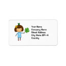 Search for luck labels Four leaf clover