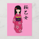 Search for japan girl postcards Kokeshi