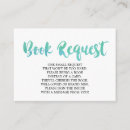 Search for in lieu of enclosure cards Baby shower book request