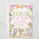 Search for four birthday invitations Jungle